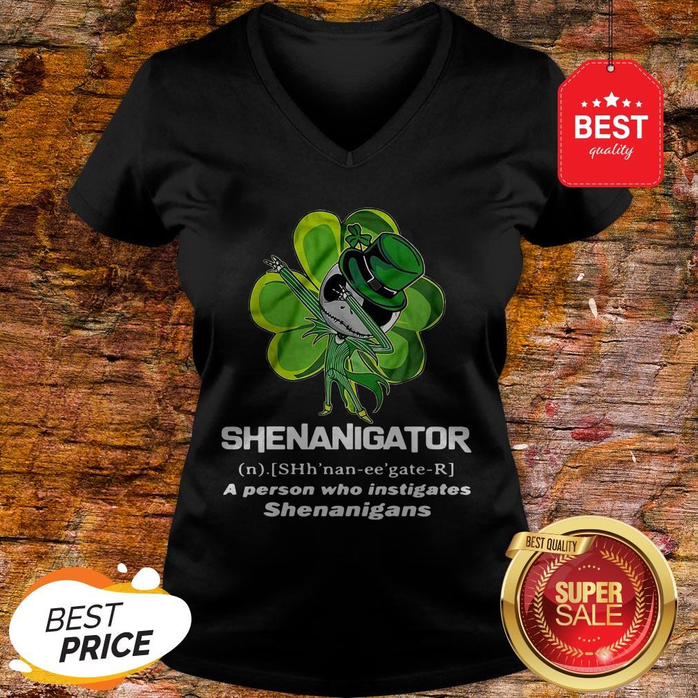 st-patricks-day-jack-skeleton-shenanigator-a-person-who-instigates-shenanigans-V-Neck-1.jpg