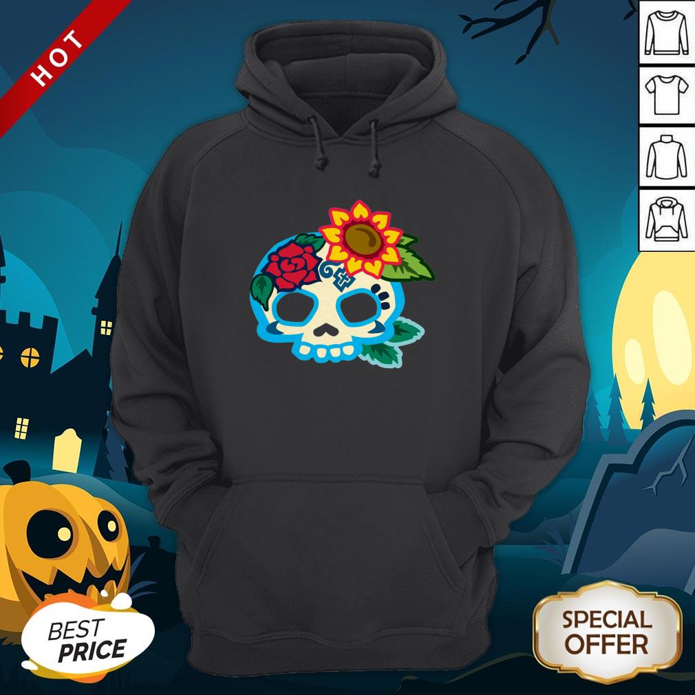 Sugar Skull Flower Day Of Dead Dia De Los Muertos Shirt