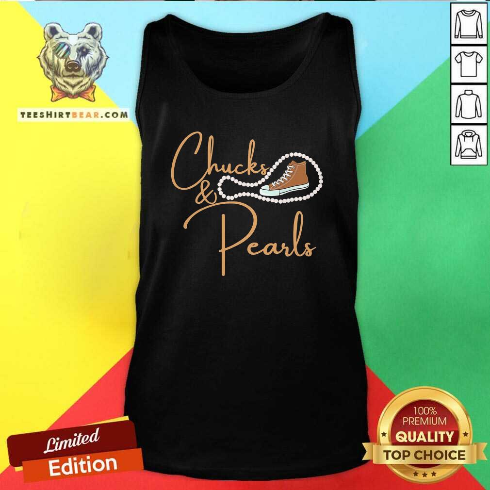 Suspicious Kamala Harris Chucks And Pearls Orange 5 Converse Shirt