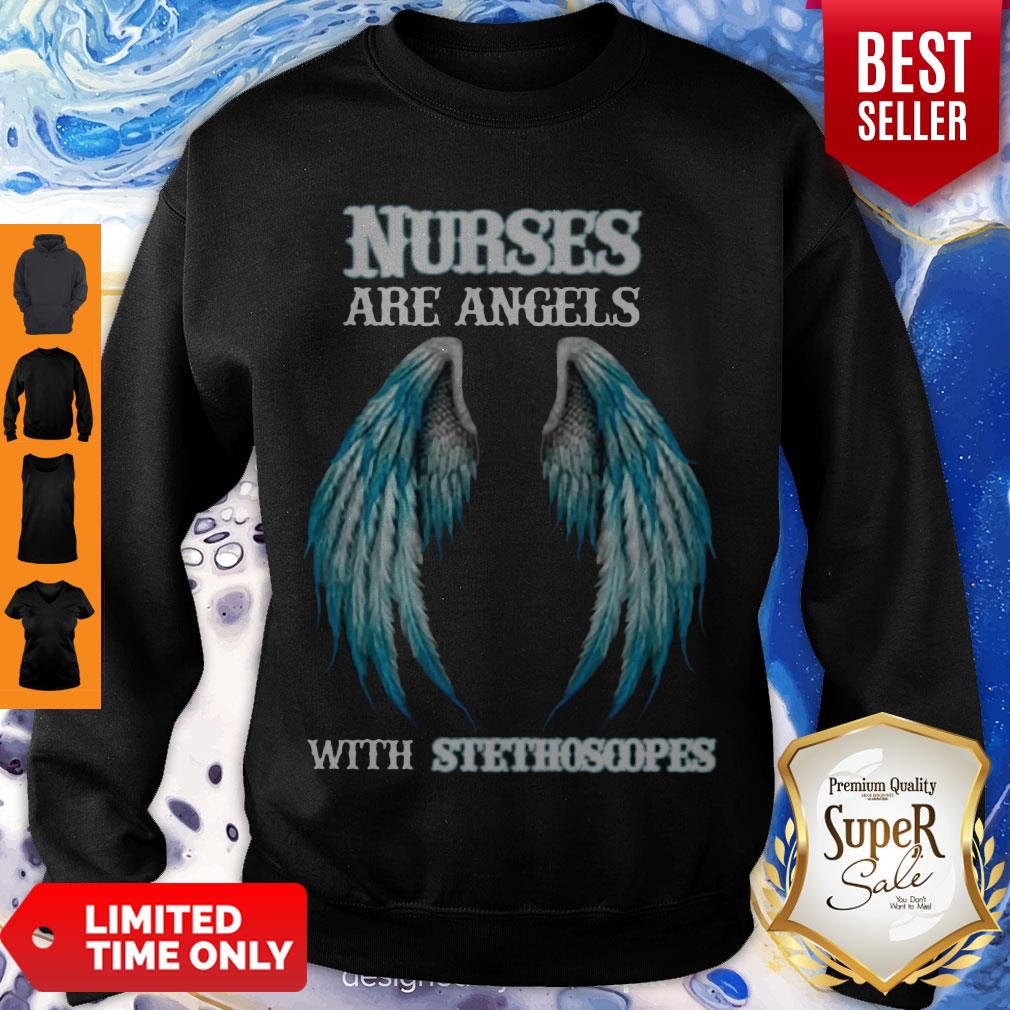 Premium Nurses Are Angels With Stethoscopes Shirt