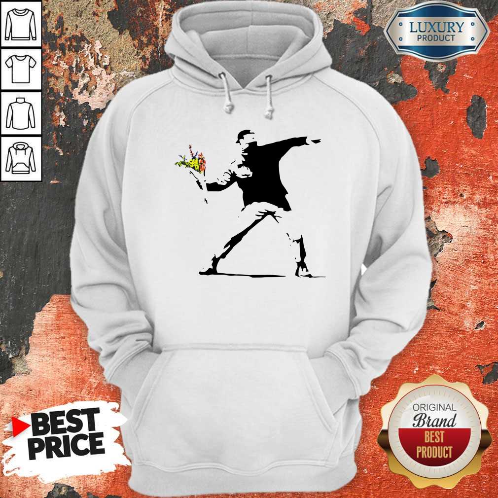 Sweet Banksy Rage Flower Thrower Kids Shirt