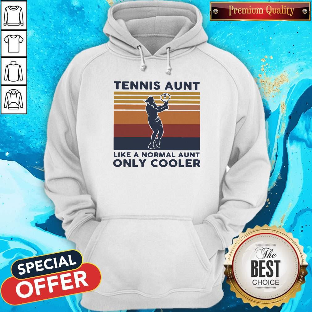 Sweet Tennis Aunt Like A Normal Aunt Only Cooler Vintage Retro Shirt
