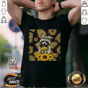 Lovely Racoon Sunflower Shirt