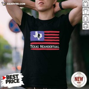 Hot Bigfoot American Flag Texas Neanderthal Shirt