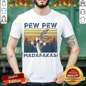 Awesome Pew Pew Madafakes Bugs Bunny Vintage Shirt