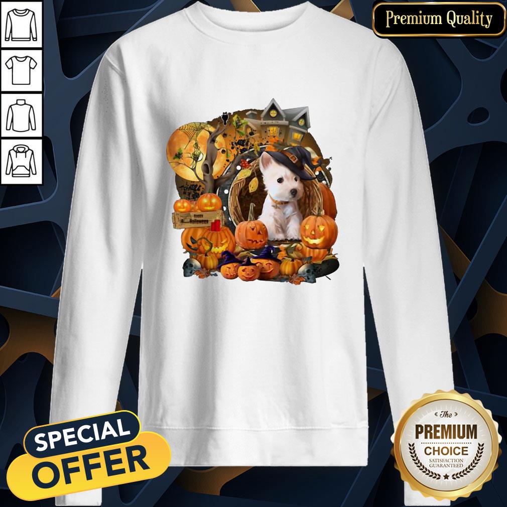 Terrier Puppy Witch Pumpkin Witch Halloween Shirt