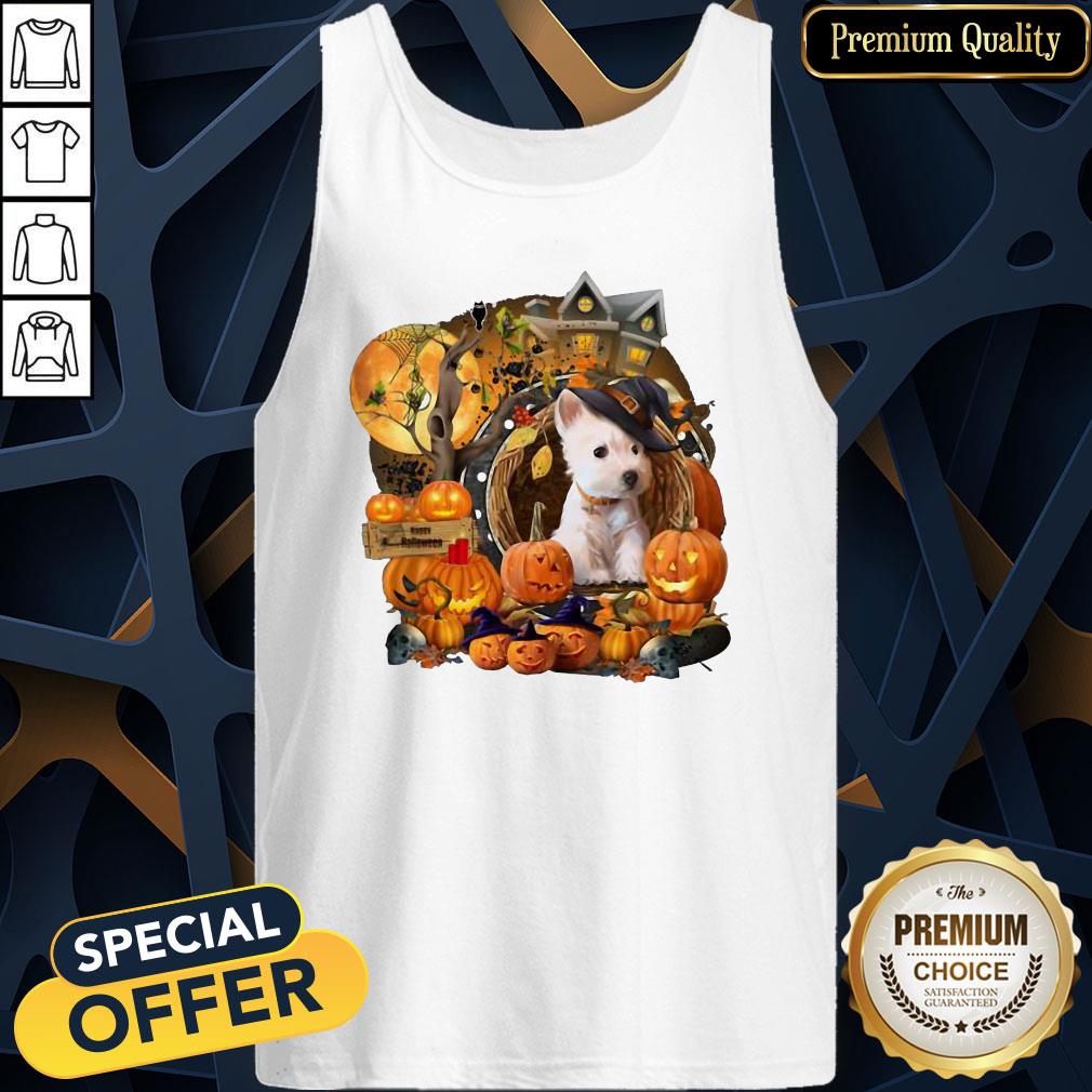 Terrier Puppy Witch Pumpkin Witch Halloween Shirt