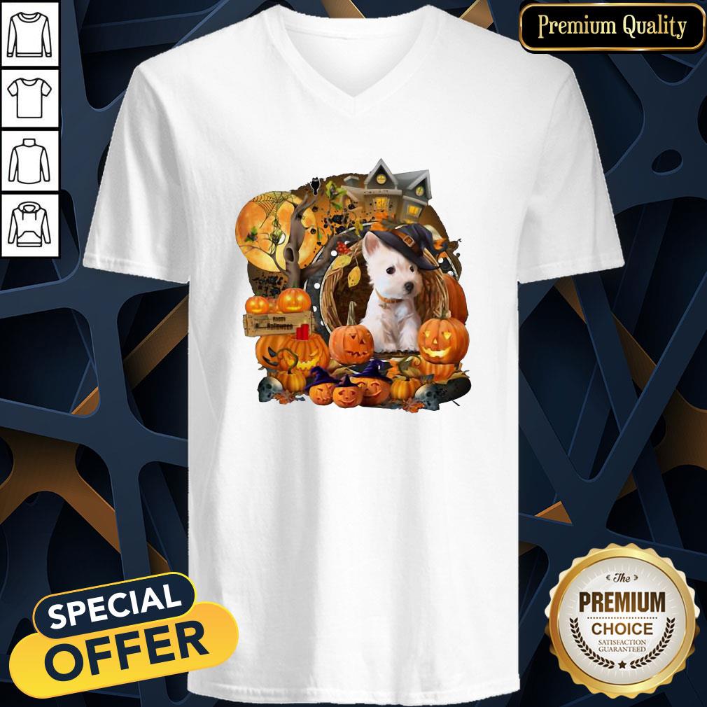 Terrier Puppy Witch Pumpkin Witch Halloween Shirt