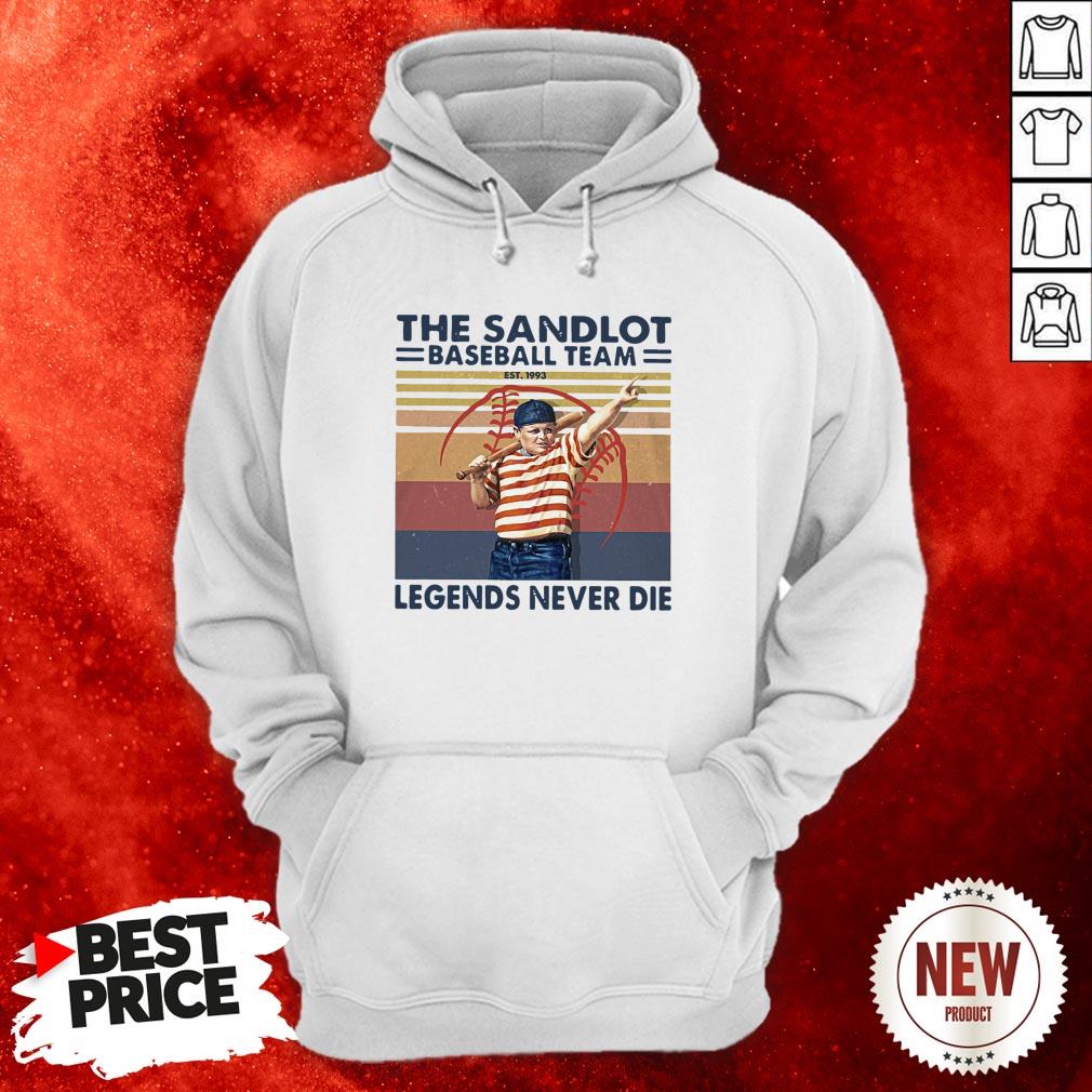 The Sandlot Baseball Team Legends Never Die Vintage Retro Shirt
