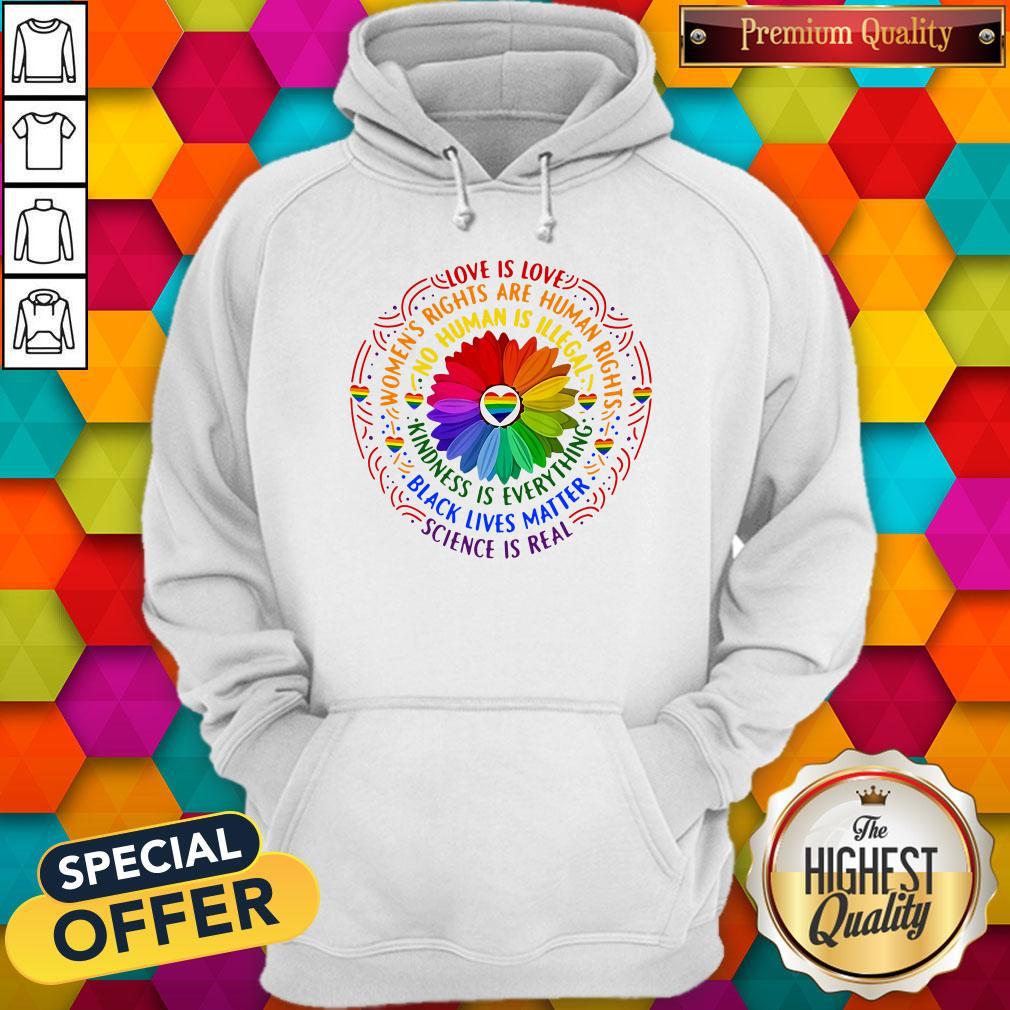 Top Black Lives Matter Science Love Is Love LGBT Pride Flower Shirt