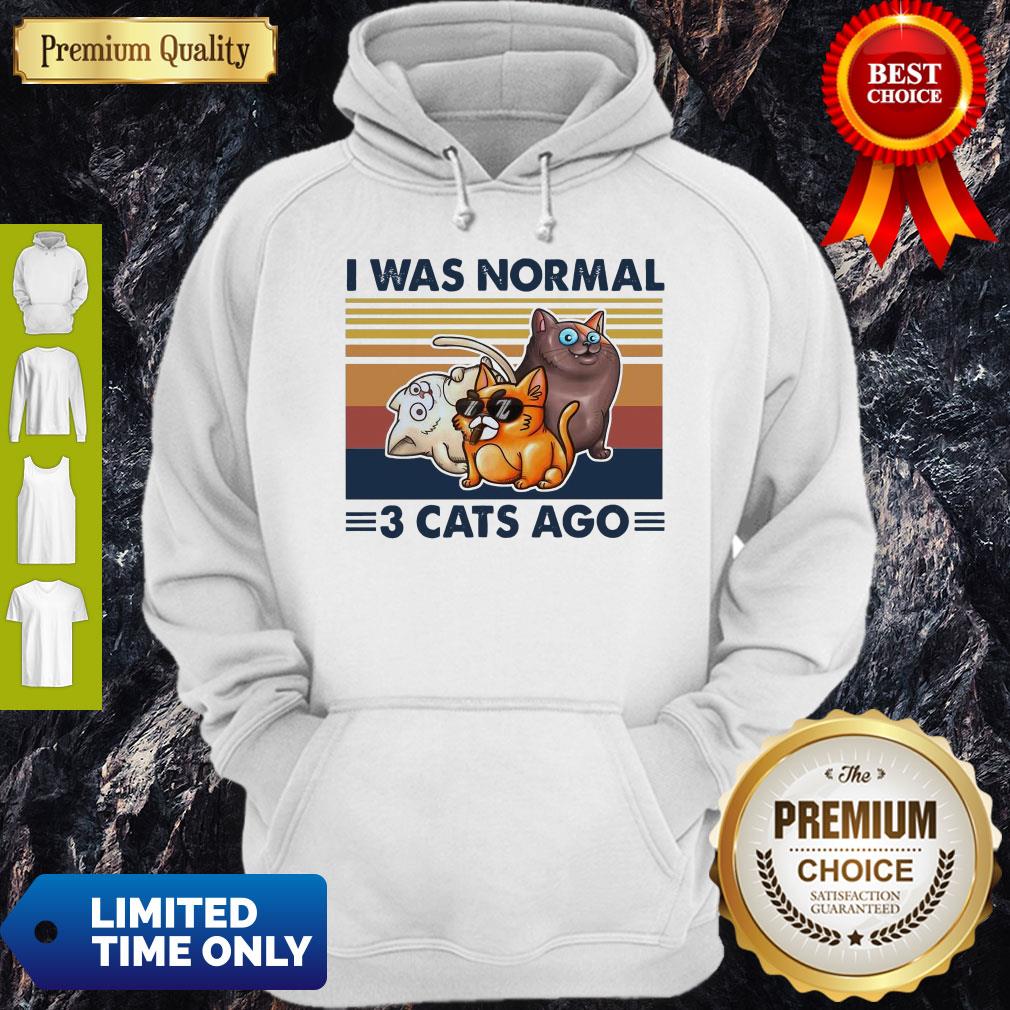 Top I Was Normal 3 Cats Ago Black Version Shirt