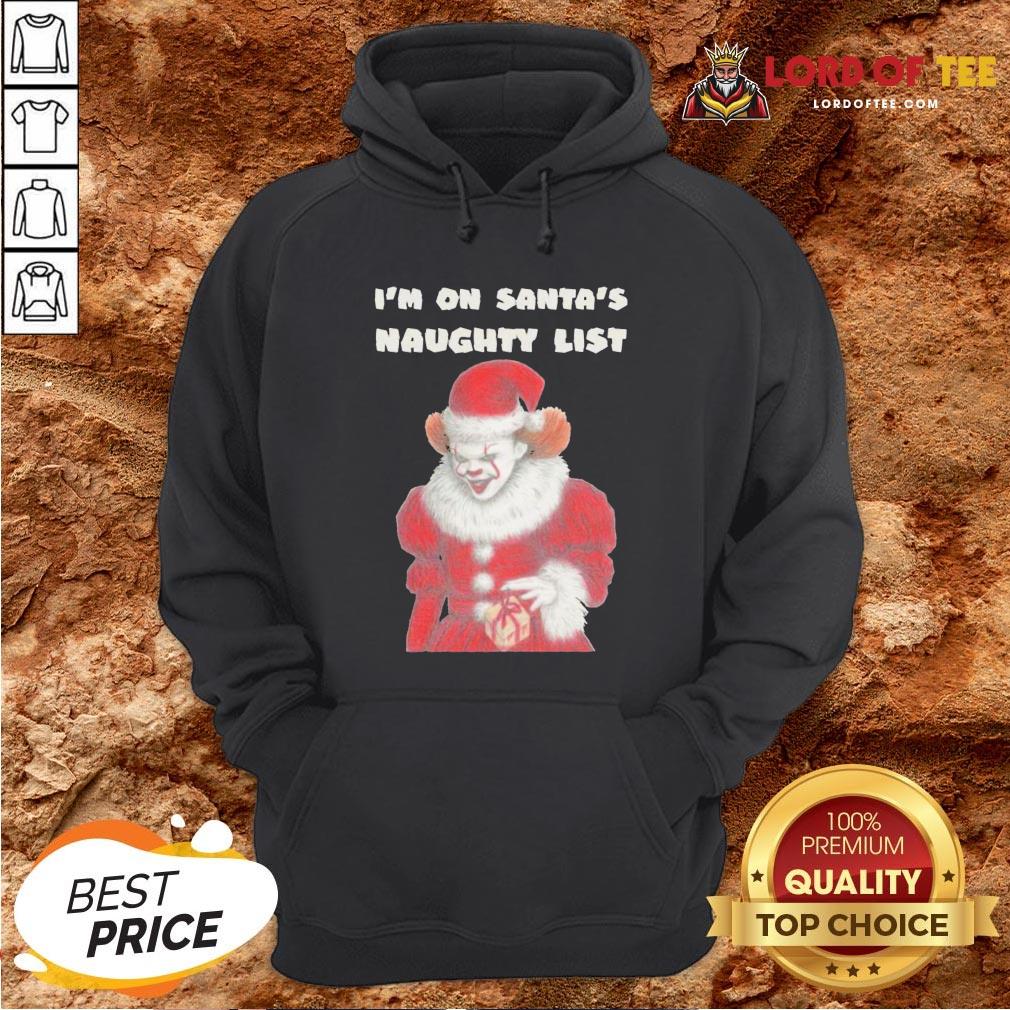 Top It Pennywise I’m On Santa’s Naughty List Halloween Shirt