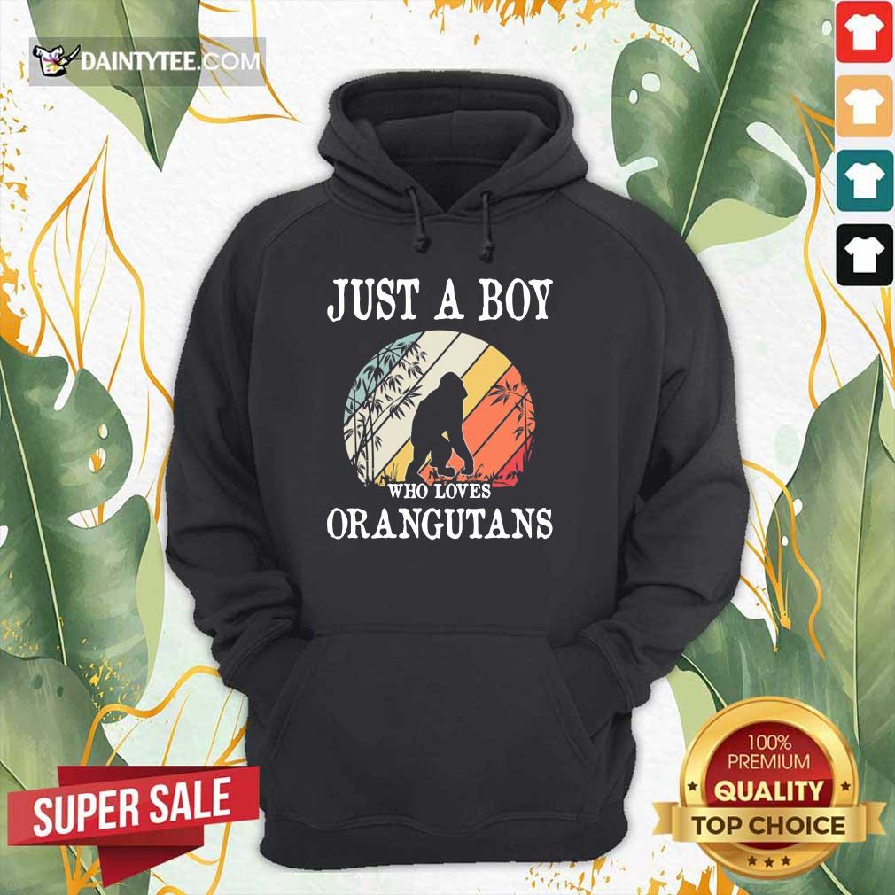 Top Just A Boy Who Loves Orangutans Vintage Shirt