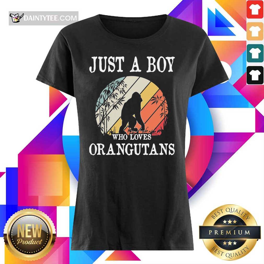 Top Just A Boy Who Loves Orangutans Vintage Shirt