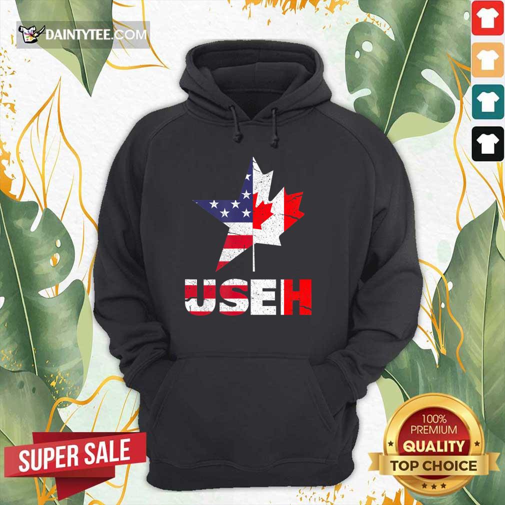 Top US EH Canada American Flag Shirt