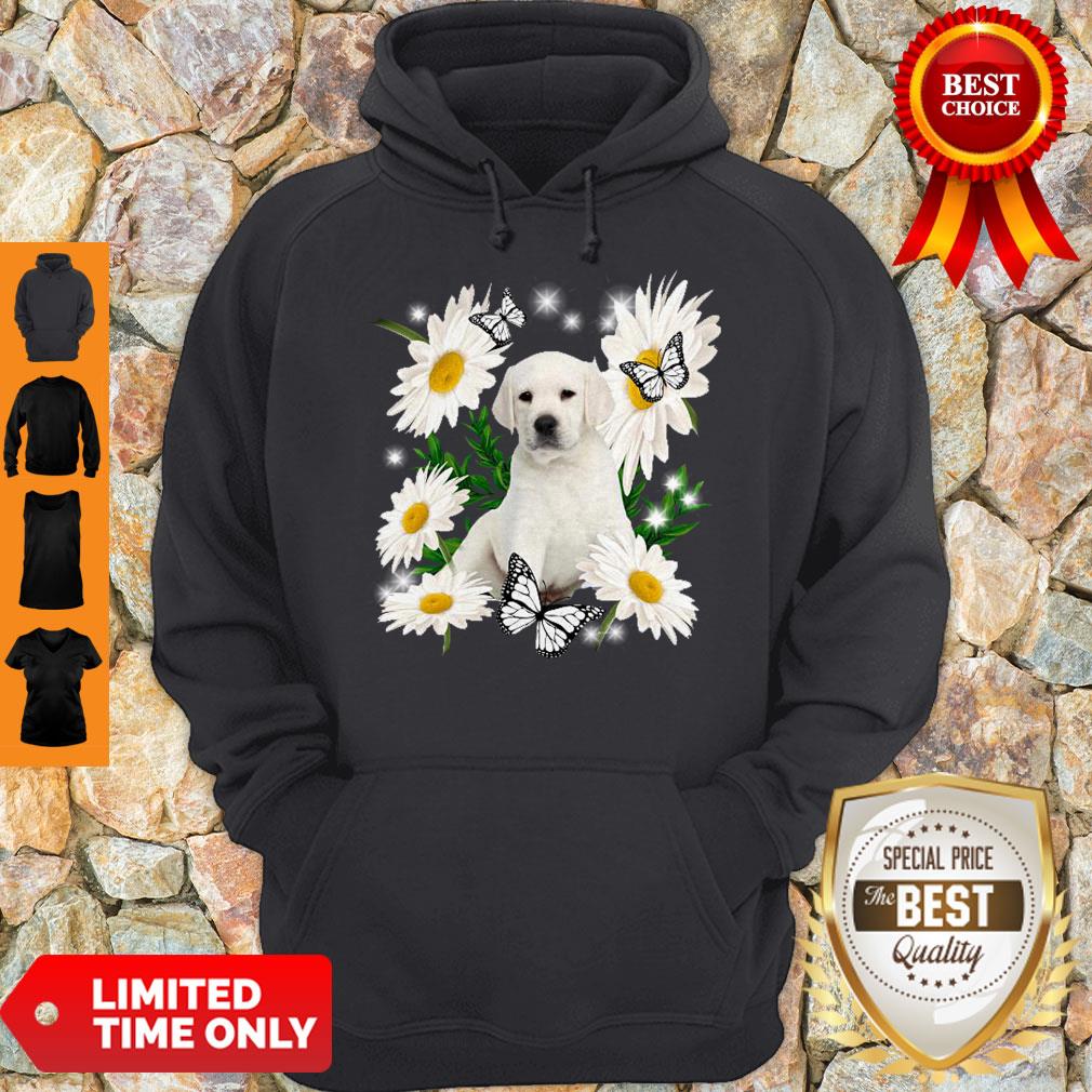 Top White Labrador Daisy Flower Classic T-Shirt