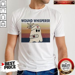 Funny Nurse Ghost Wound Whisperer Vintage Halloween Shirt