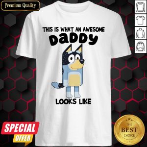 Hot Bluey This Is What An Awesome Daddy Looks Like Shirt