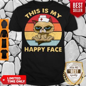 Funny Grumpy This Is My Happy Face Vintage Shirt