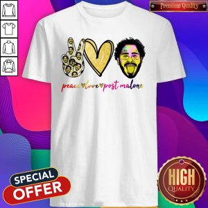 Premium Peace Love Post Malone Shirt