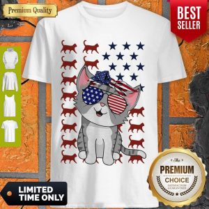 Premium American Cats Happy Independence Flag Shirt