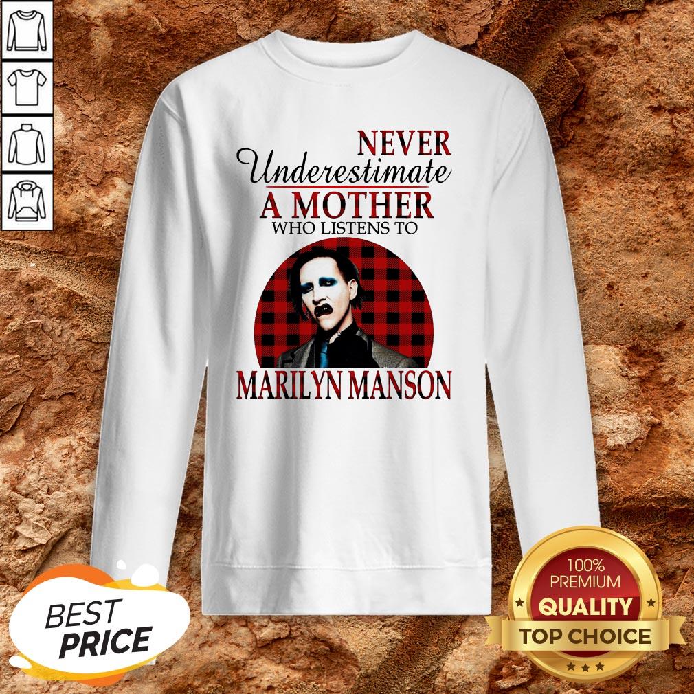 Underestimate A Mother Who Listens To Marilyn Manson Shirt