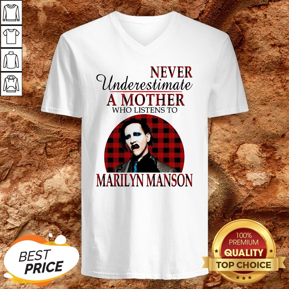 Underestimate A Mother Who Listens To Marilyn Manson Shirt