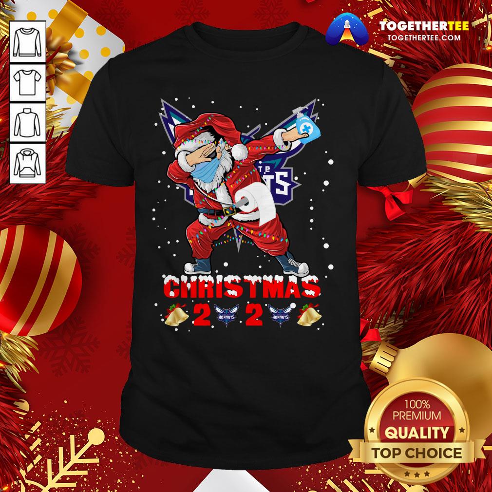 Hot Charlotte Hornets Funny Santa Claus Dabbing Christmas 2020 Shirt
