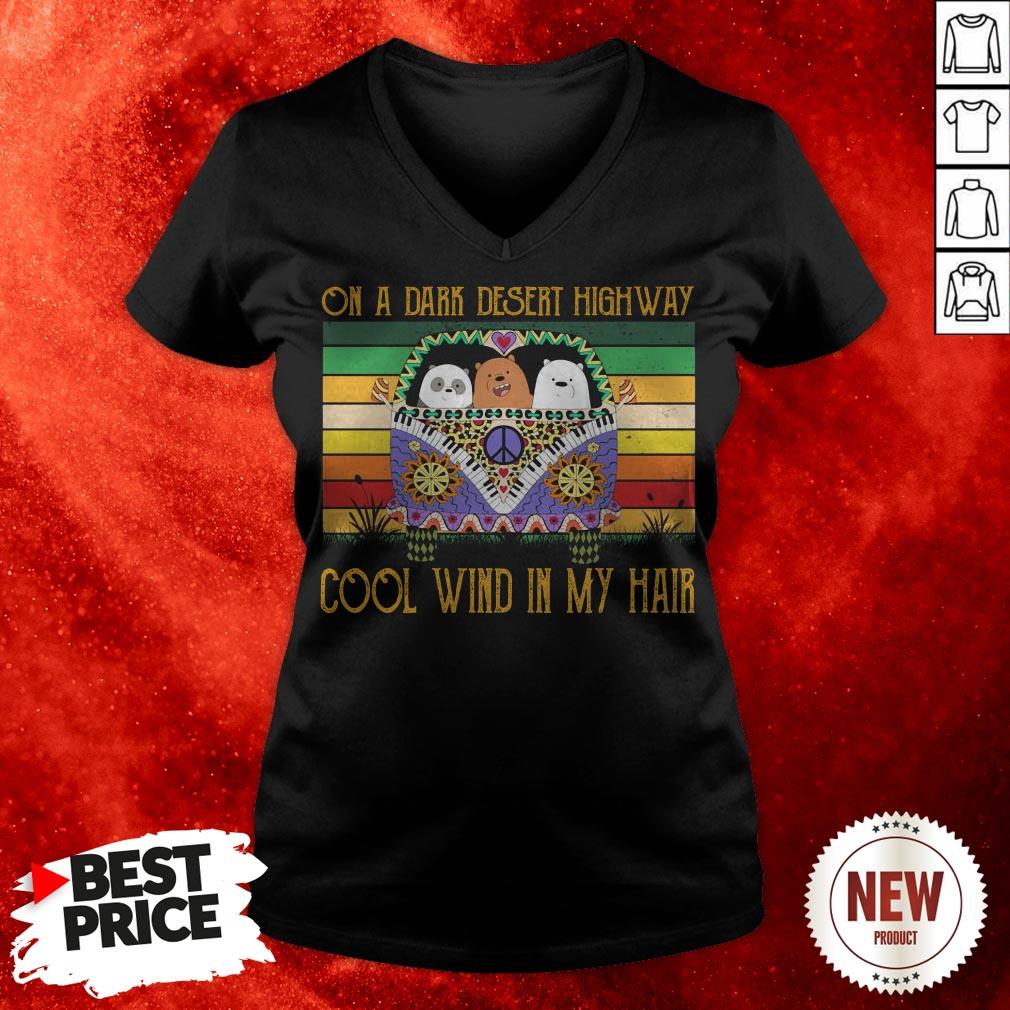 we-bare-bear-character-on-a-dark-desert-highway-cool-wind-in-my-hair-vintage-v-neck.jpg