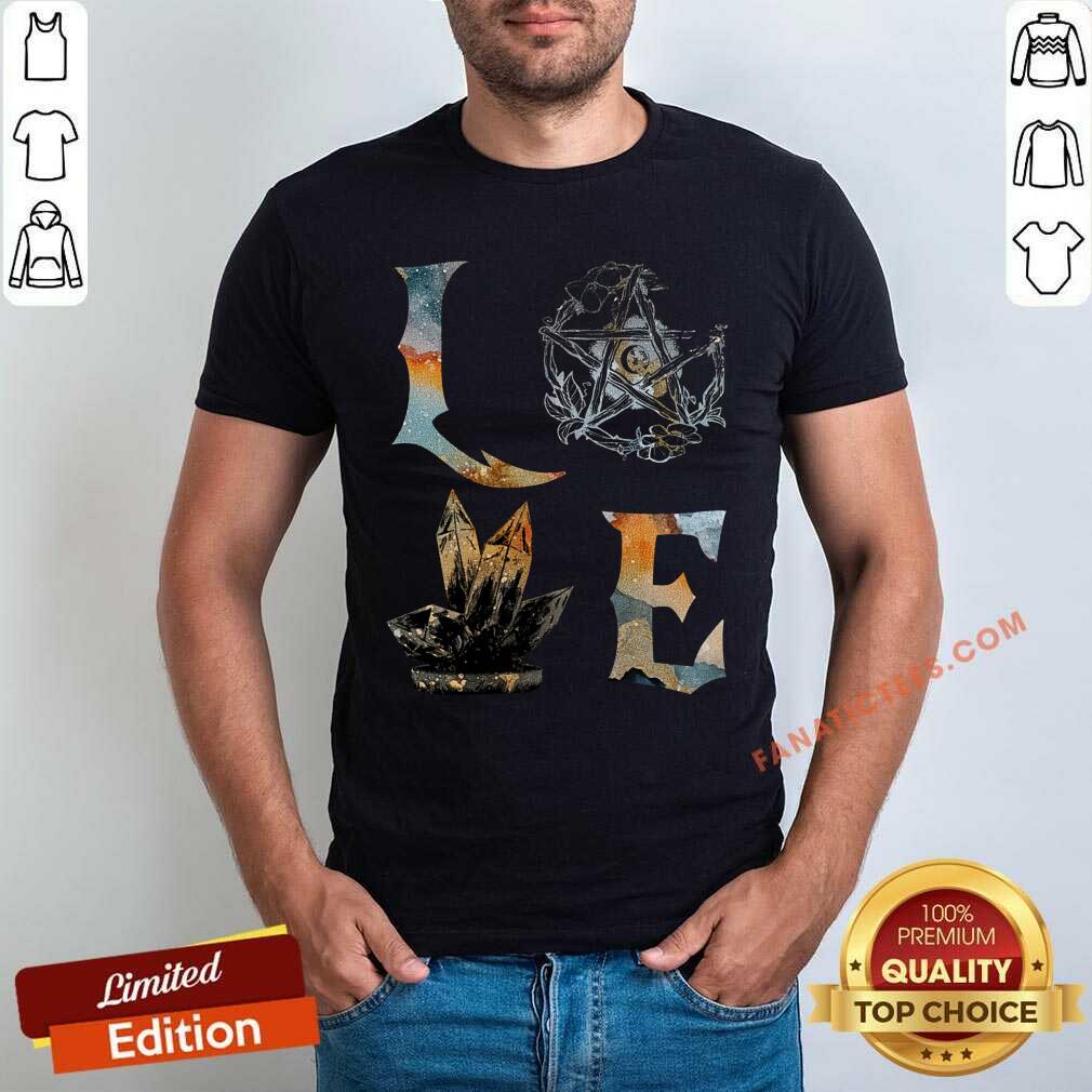 Witch Love Crystals Pentagram Shirt