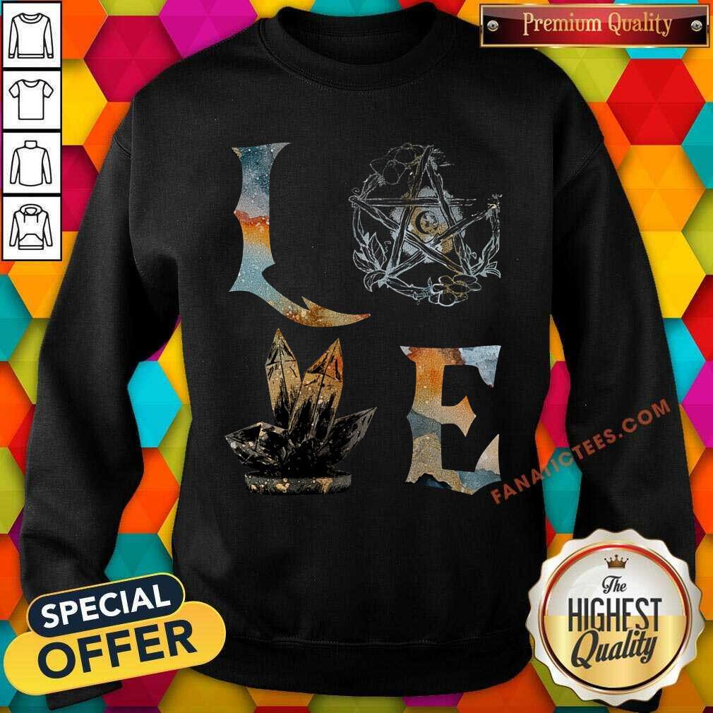Witch Love Crystals Pentagram Shirt