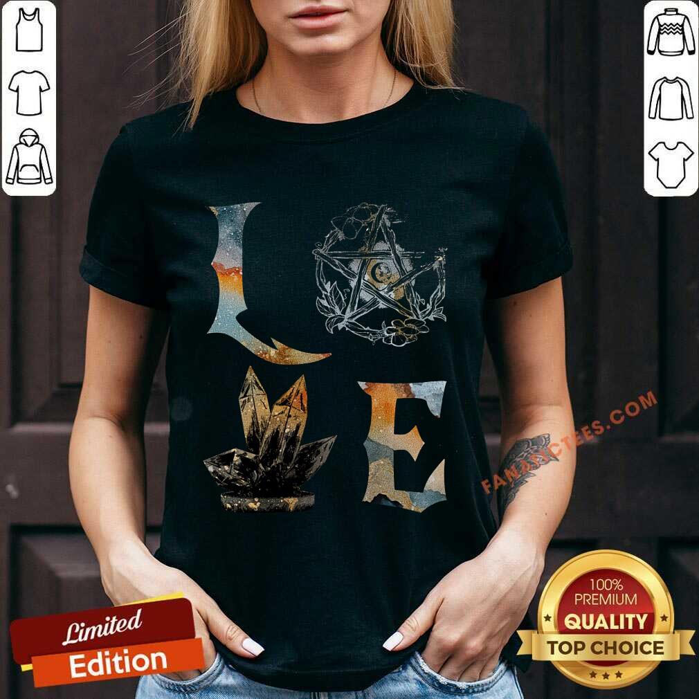 Witch Love Crystals Pentagram Shirt