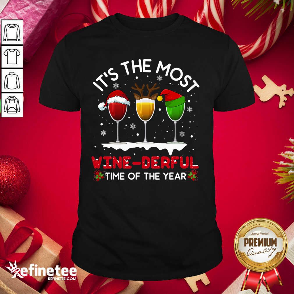 Wonderful Christmas Wine Xmas Alcohol Pajama Pj Tops For Women Shirt