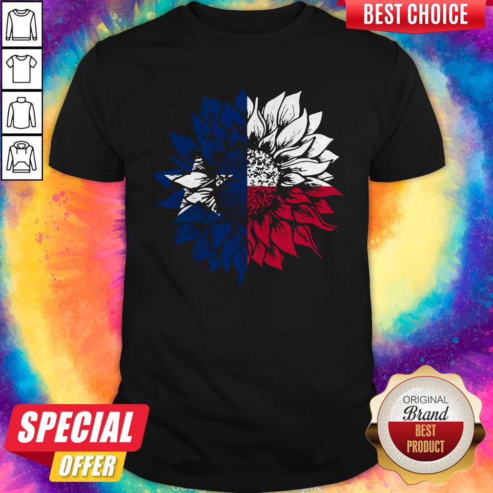 Wonderful I Want Sunflower Texas Flag Shirt