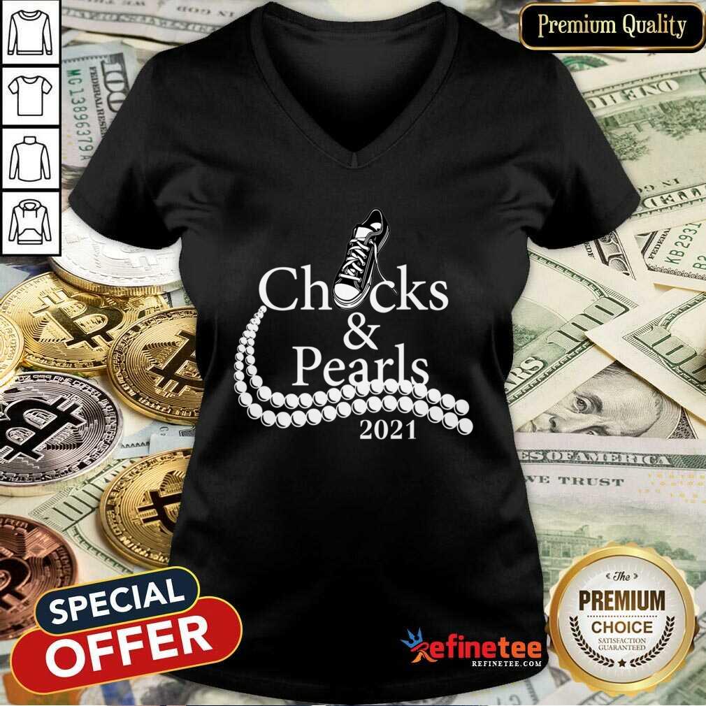 Wonderful Kamala Harris Chucks And Pearls 2021 Shirt