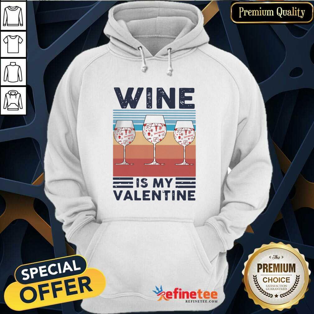 Wonderful Wine Is My Valentine Heart Vintage Shirt