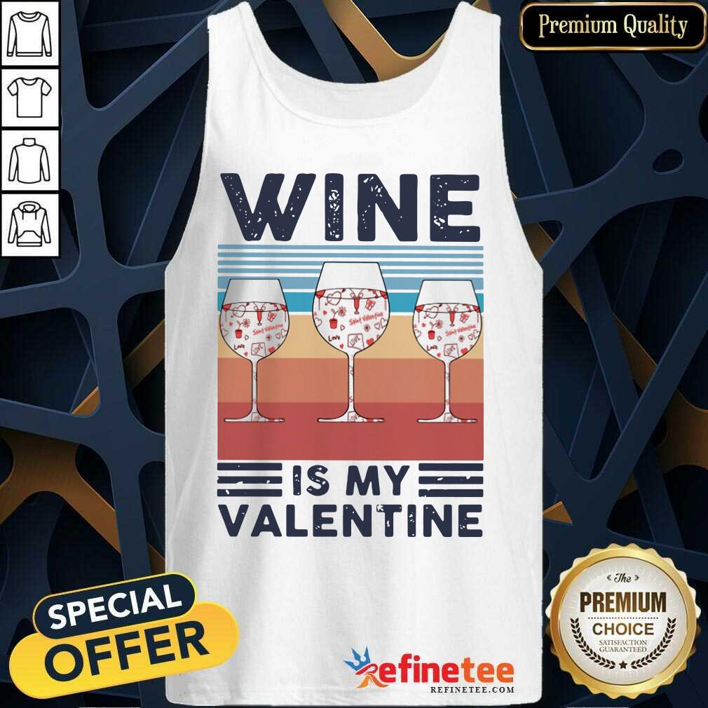 Wonderful Wine Is My Valentine Heart Vintage Shirt
