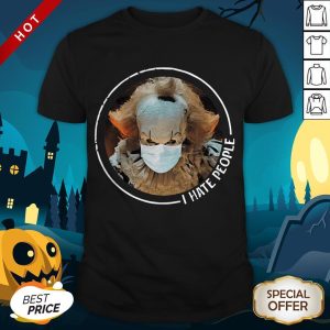 Official Pennywise Face Mask I Hate People Shirt