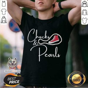 Confident Kamala Harris Chucks And Pearls 6 Red Converse Shirt
