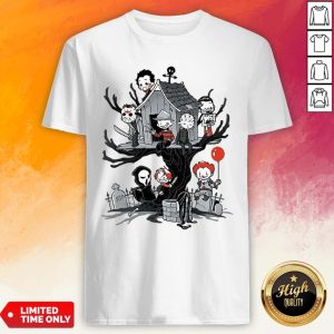 Maniac Park Horror Character Theme Park Tree Halloween Shirt
