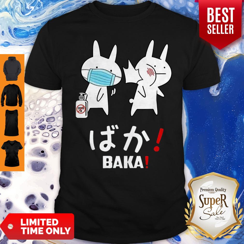 Slap Rabbit Mask Baka Japanese Coronavirus Shirt