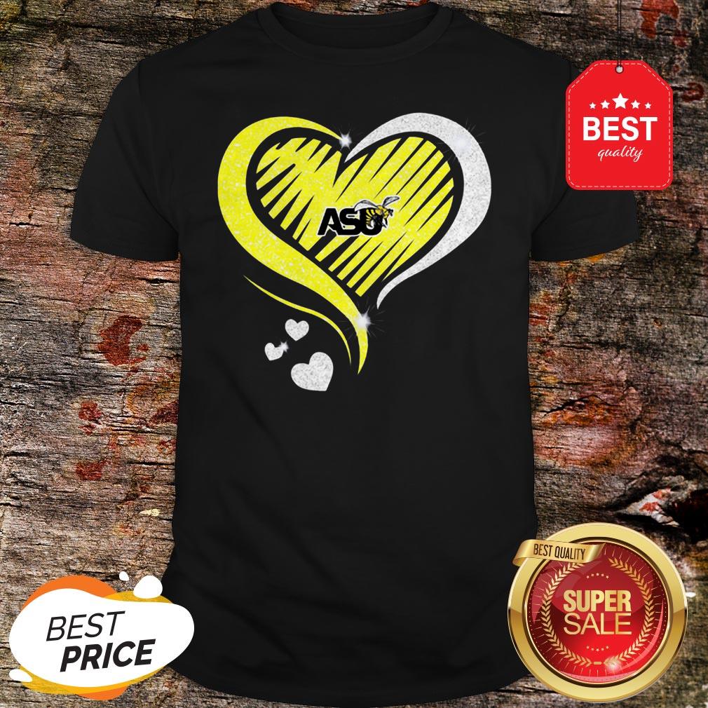 Love Arizona State University ASU Bee Heart Shirt