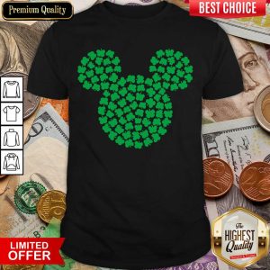 Nice Mickey Mouse Green Four Leaf Clover Shamrock St Patrick’s Shirt