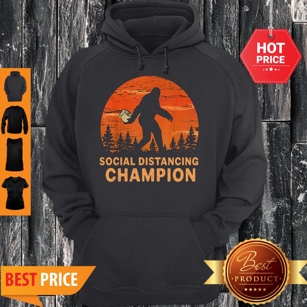 Bigfoot Toilet Paper Social Distancing Champion Sunset Shirt
