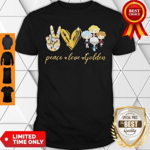 Premium Peace Love Golden Diamond Shirt