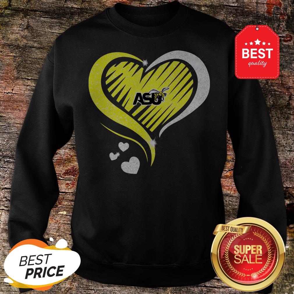 Love Arizona State University ASU Bee Heart Shirt