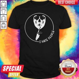 Nice Horror Skull Shhh I Hate People Shirt