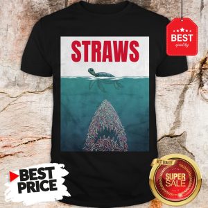 Official Straws Parody Jaws Shirt
