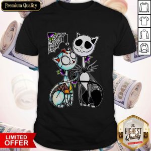 Jack Skellington and Sally cat Halloween Shirt