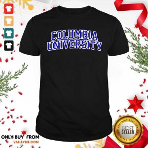 Official Columbia University Blue Text Shirt